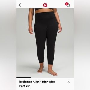 Lululemon align pants 25” black